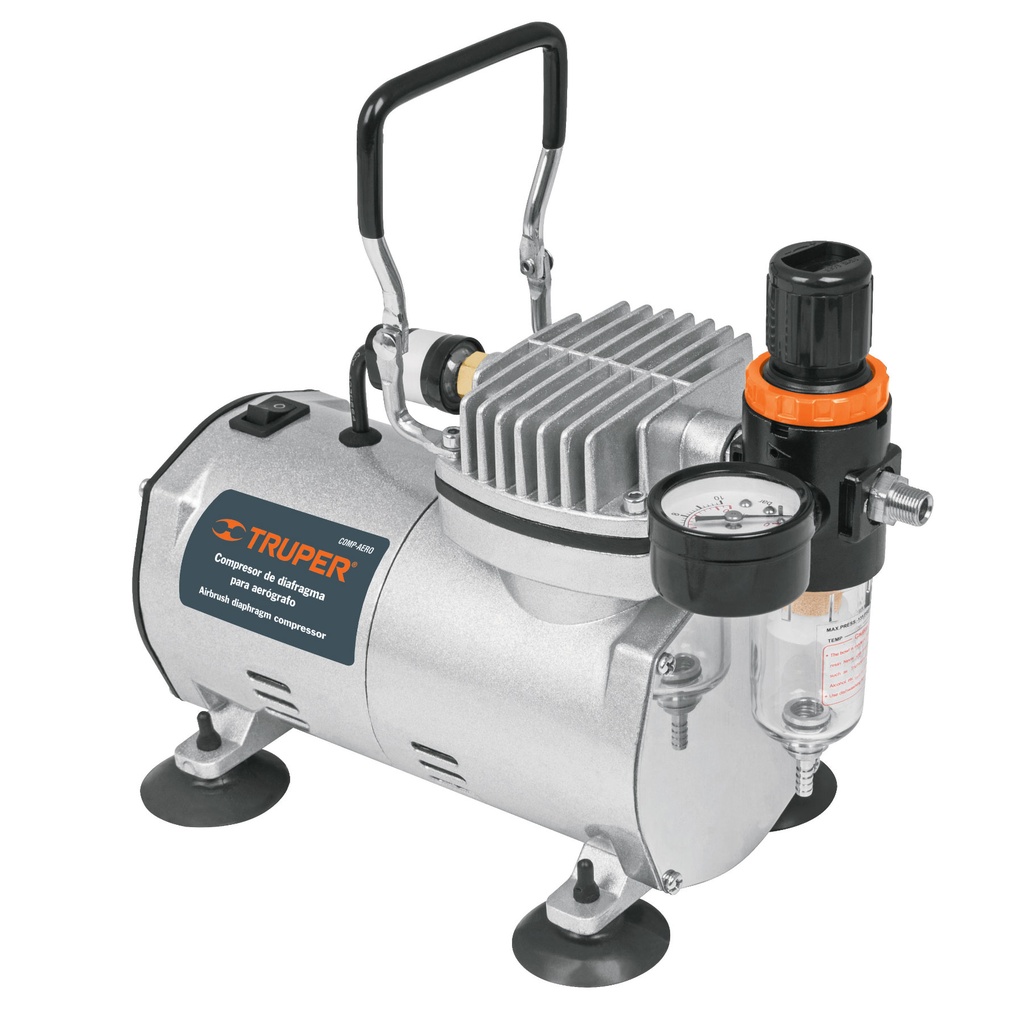17247 / Compresor de diafragma para aerógrafo, 1/5 HP, 110 V, Truper