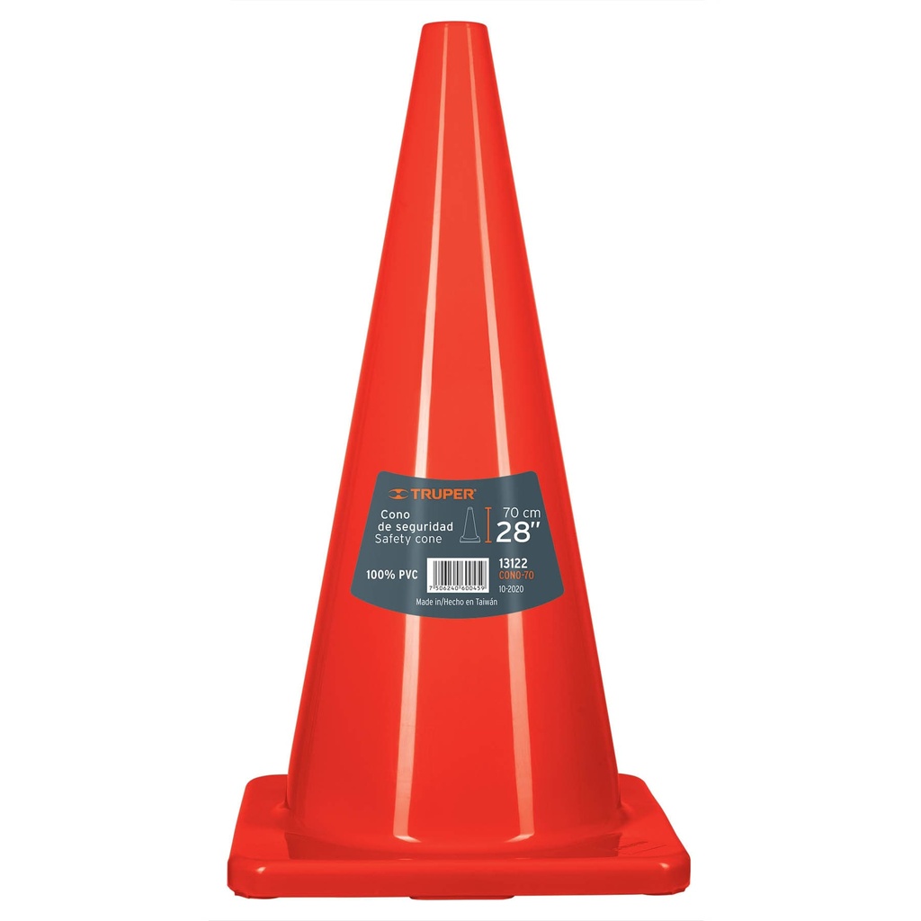 13122 / Cono de precaución de 70 cm de PVC, Truper