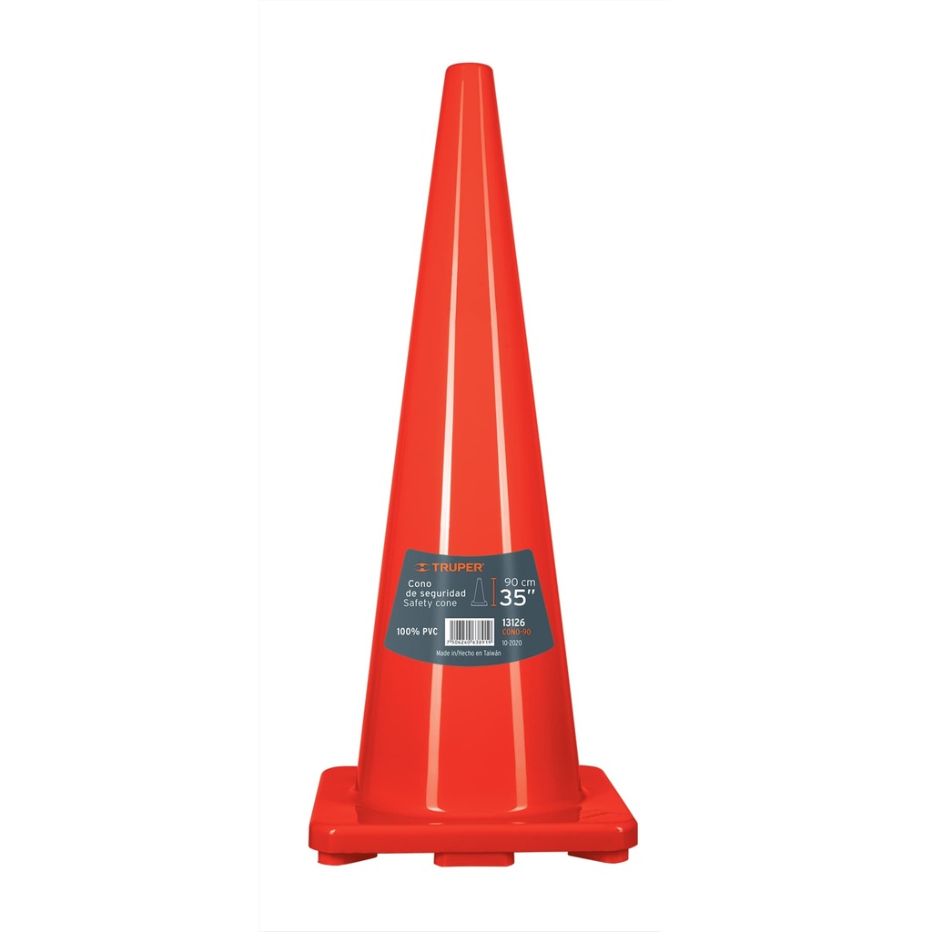 13126 / Cono de precaución de 90 cm de PVC, Truper