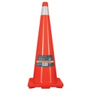 13127 / Cono de precaución de 90 cm de PVC con reflejante, Truper