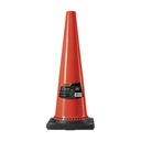 Cono de precaución de 90 cm de PVC, uso rudo, Expert