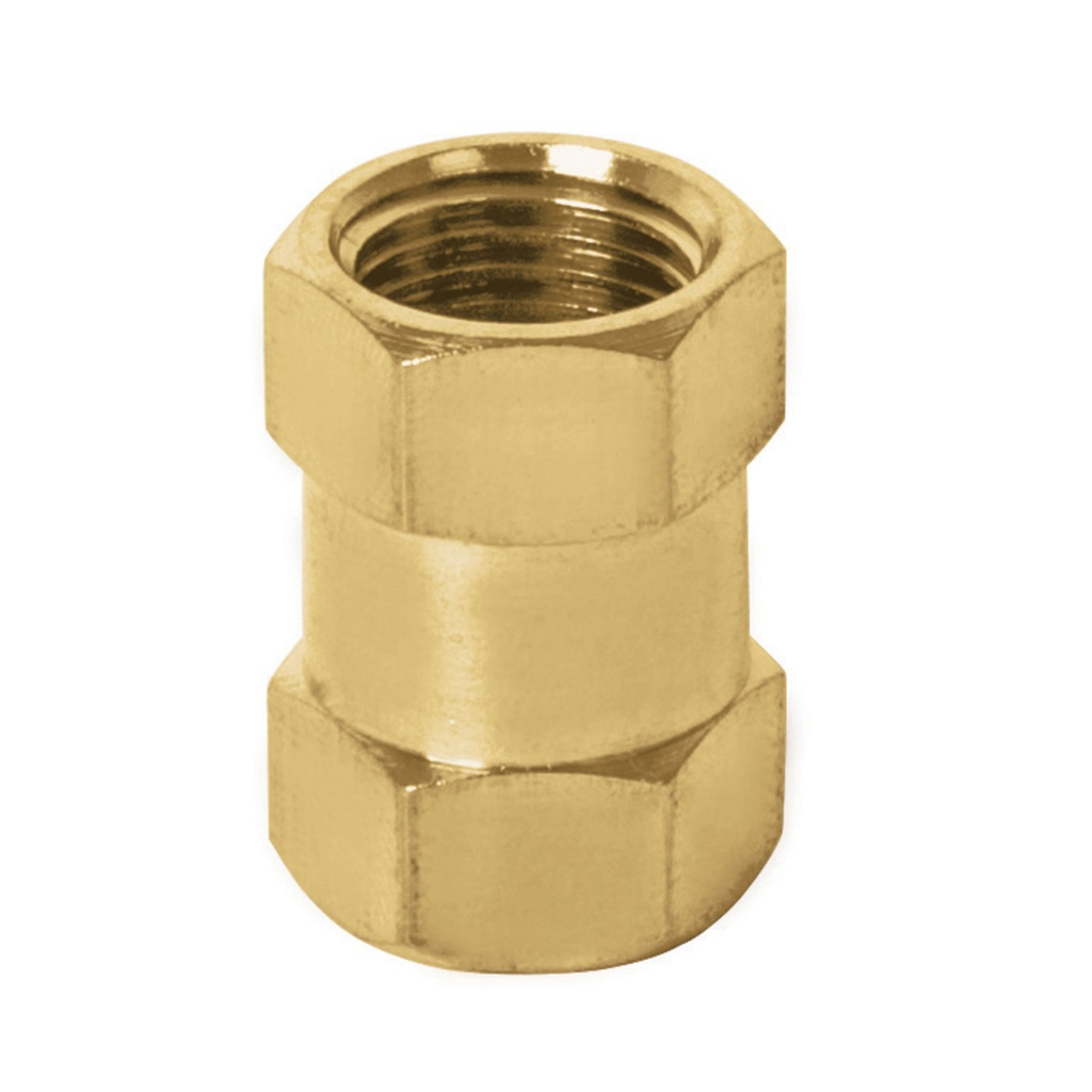 19025 / Cople de latón, tipo FF, cuerda 1/4 NPT, Truper