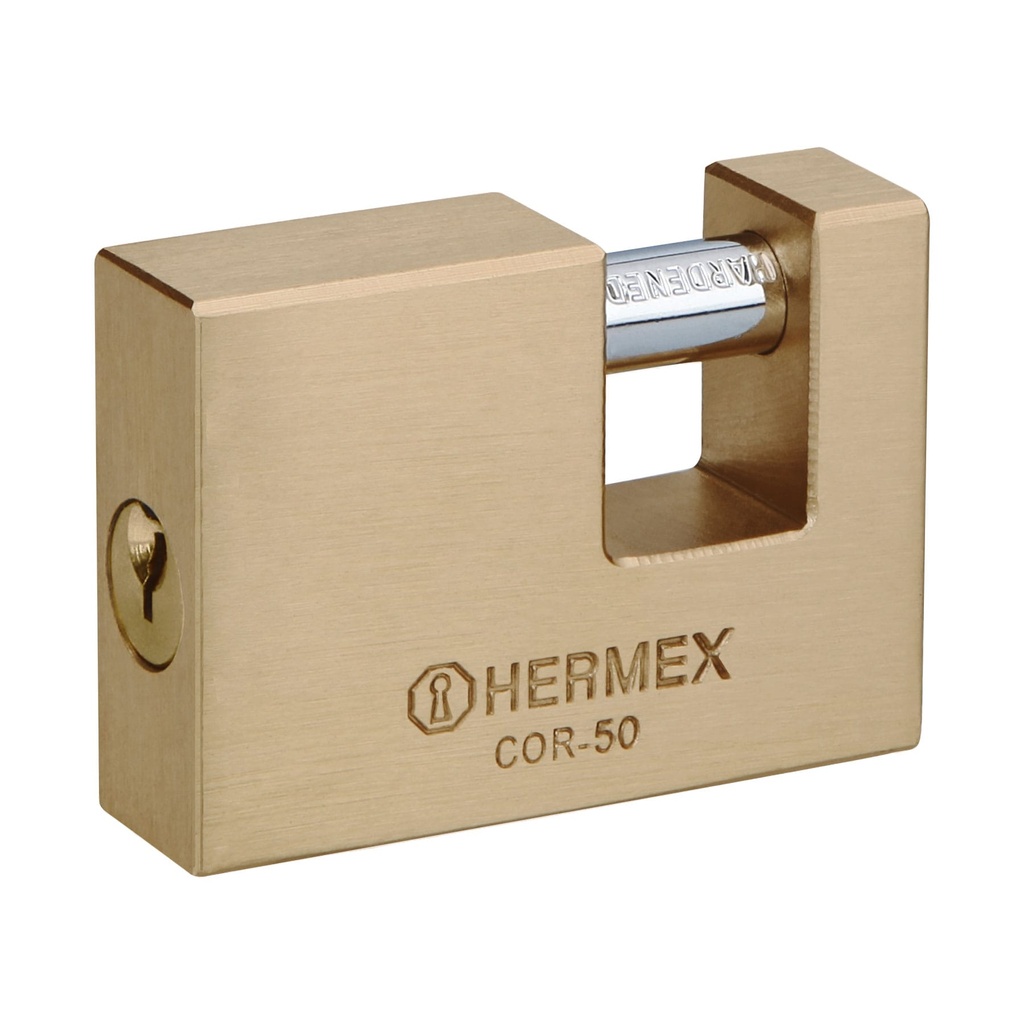 43355 / Candado antipalanca, 50mm, cuerpo de latón llave tradicional, Hermex