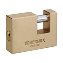 43355 / Candado antipalanca, 50mm, cuerpo de latón llave tradicional, Hermex
