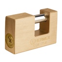 43353 / Candado antipalanca, 75mm, cuerpo de latón, llave tetra, Hermex