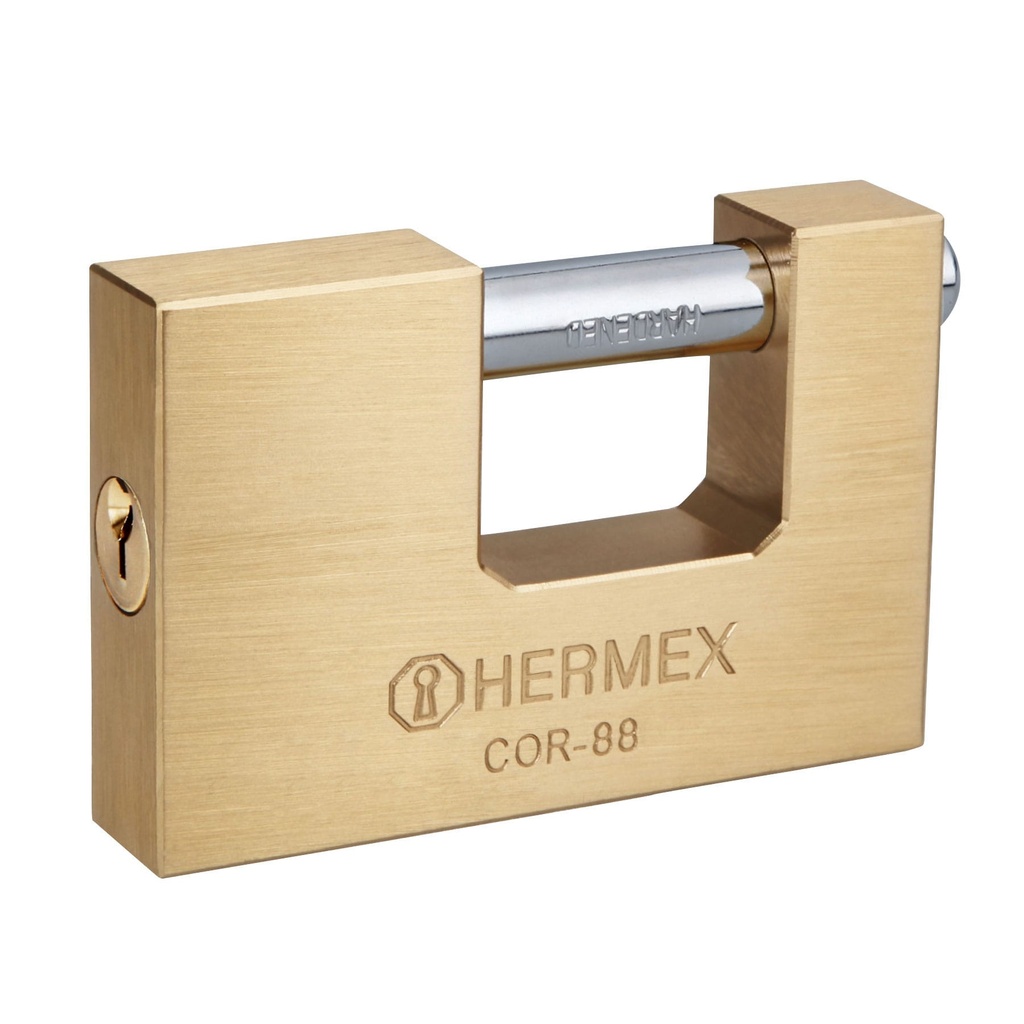 43358 / Candado antipalanca, 88mm, cuerpo de latón llave tradicional, Hermex