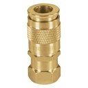 19029 / Cople rápido de latón, cuerda 1/4 NPT, Truper