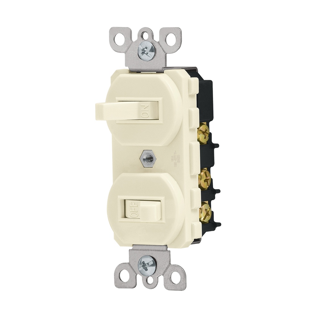 46002 / Interruptor dúplex de palanca, Standard, marfil, Volteck