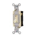 46003 / Interruptor vertical de palanca, 3 vías, Standard, marfil, Volteck