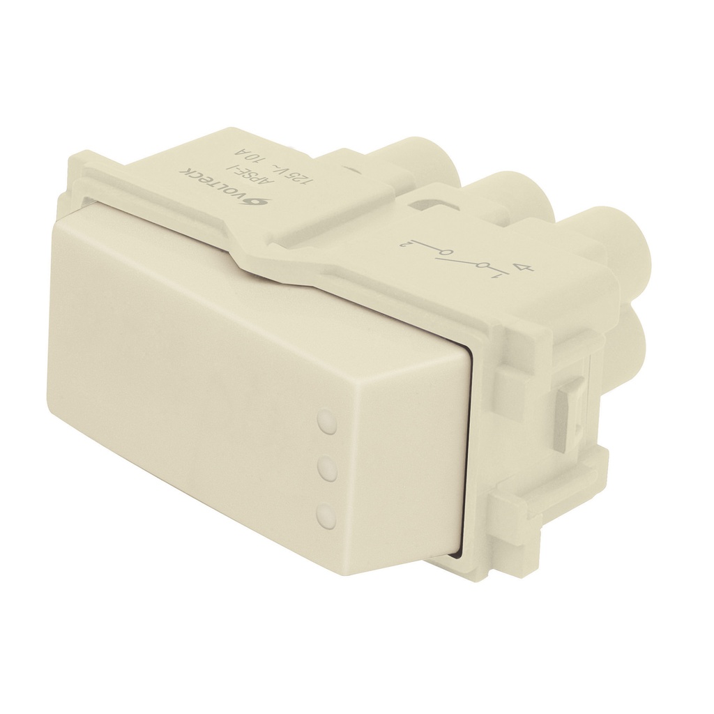 48084 / Interruptor sencillo, línea Italiana, color marfil, Volteck