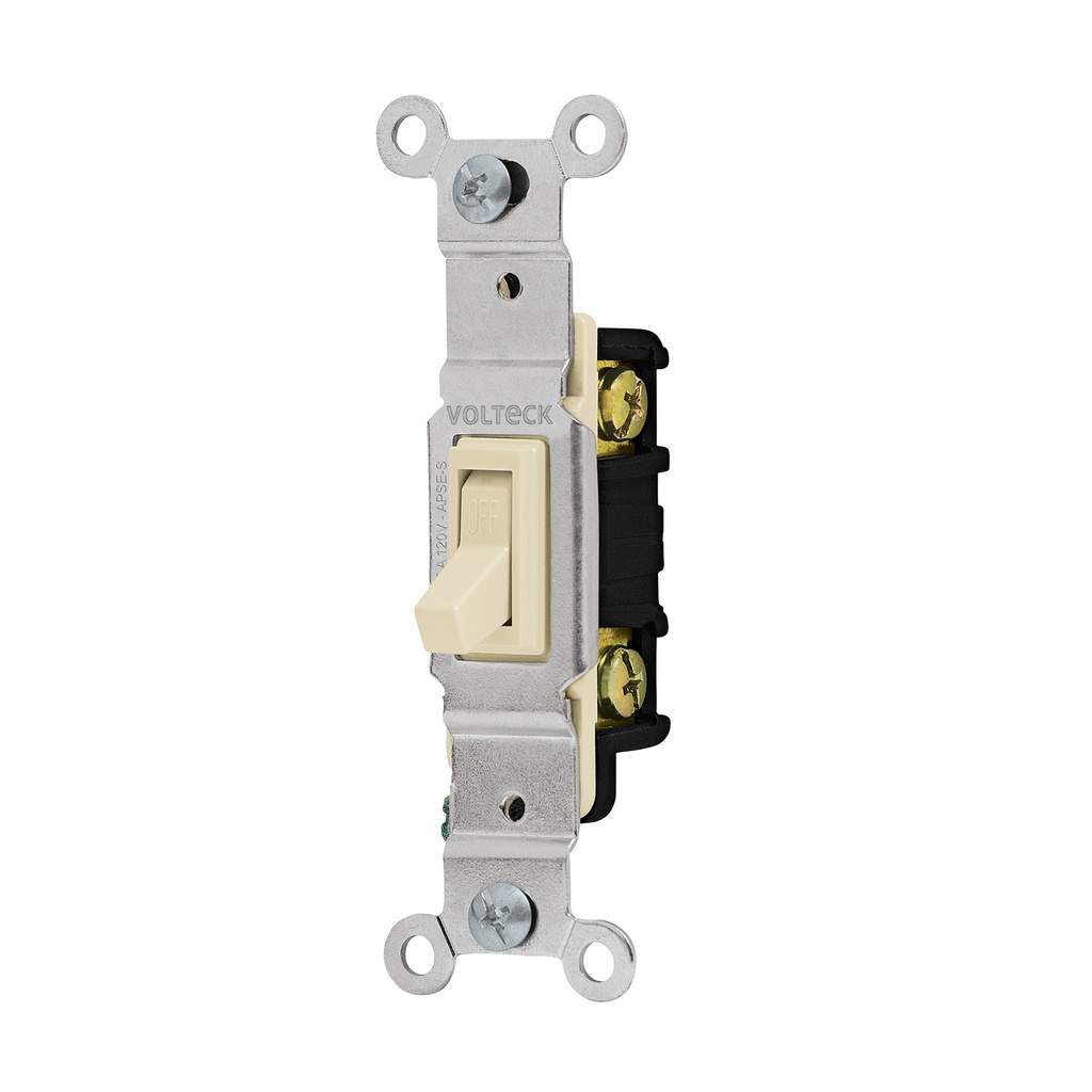 46000 / Interruptor vertical de palanca, Standard, marfil, Volteck