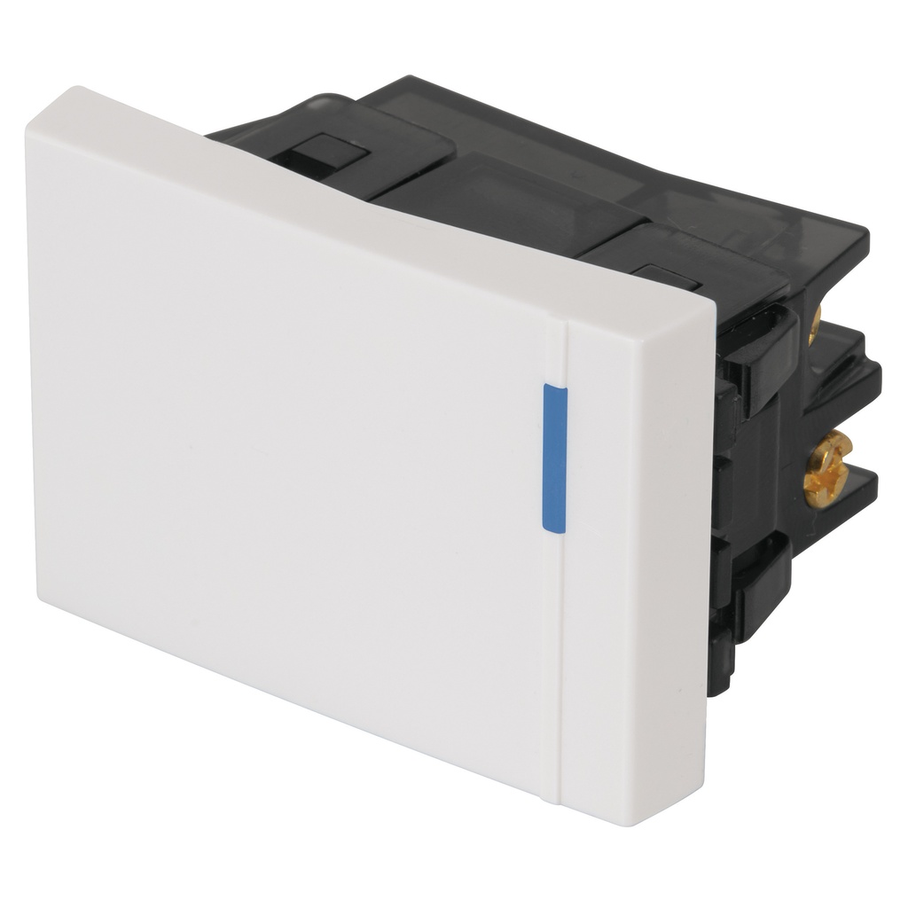 47049 / Interruptor de 3 vías, 1.5 módulos, línea Española, blanco, Volteck