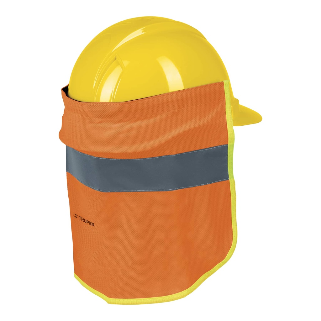 12355 / Cubrenuca para casco, naranja con reflejante, Truper