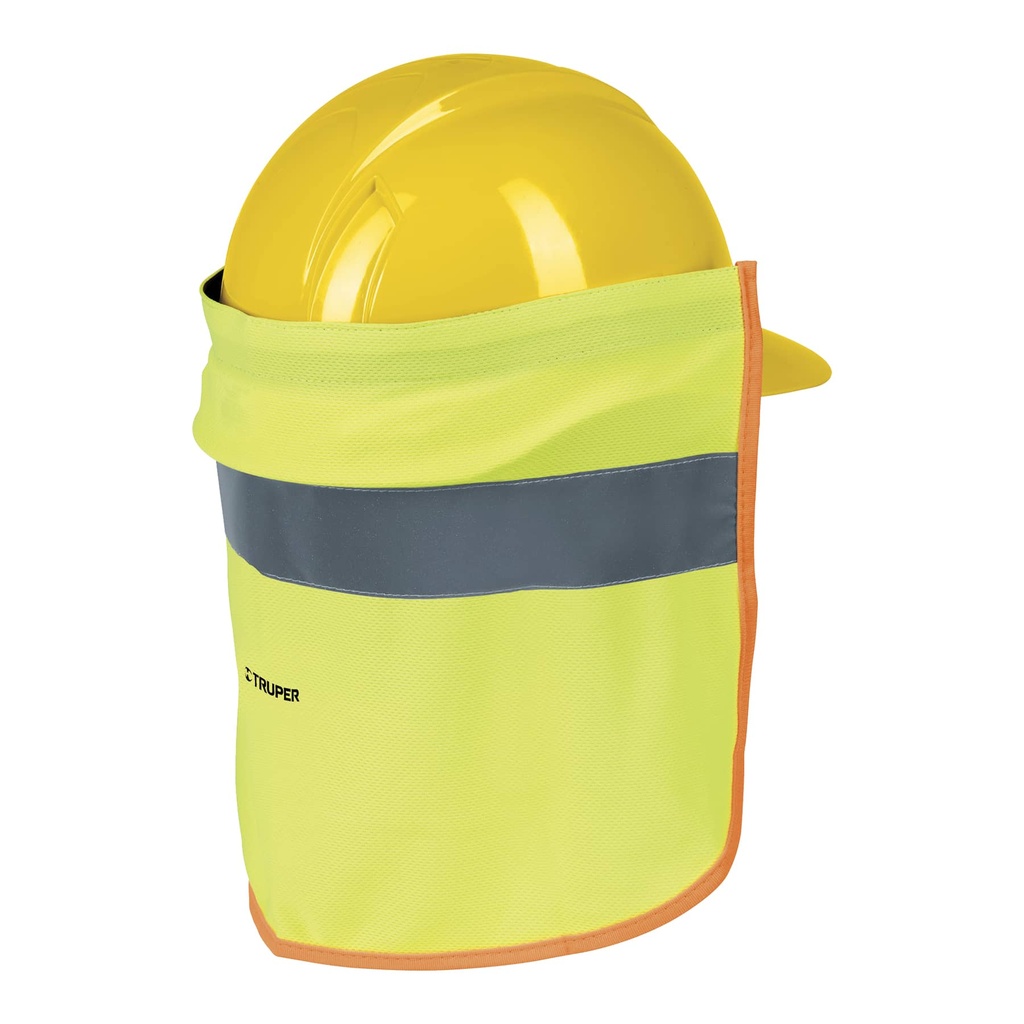13165 / Cubrenuca para casco, verde con reflejante, Truper
