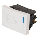 47053 / Interruptor para timbre, 1.5 módulos, línea Española, blanco, Volteck