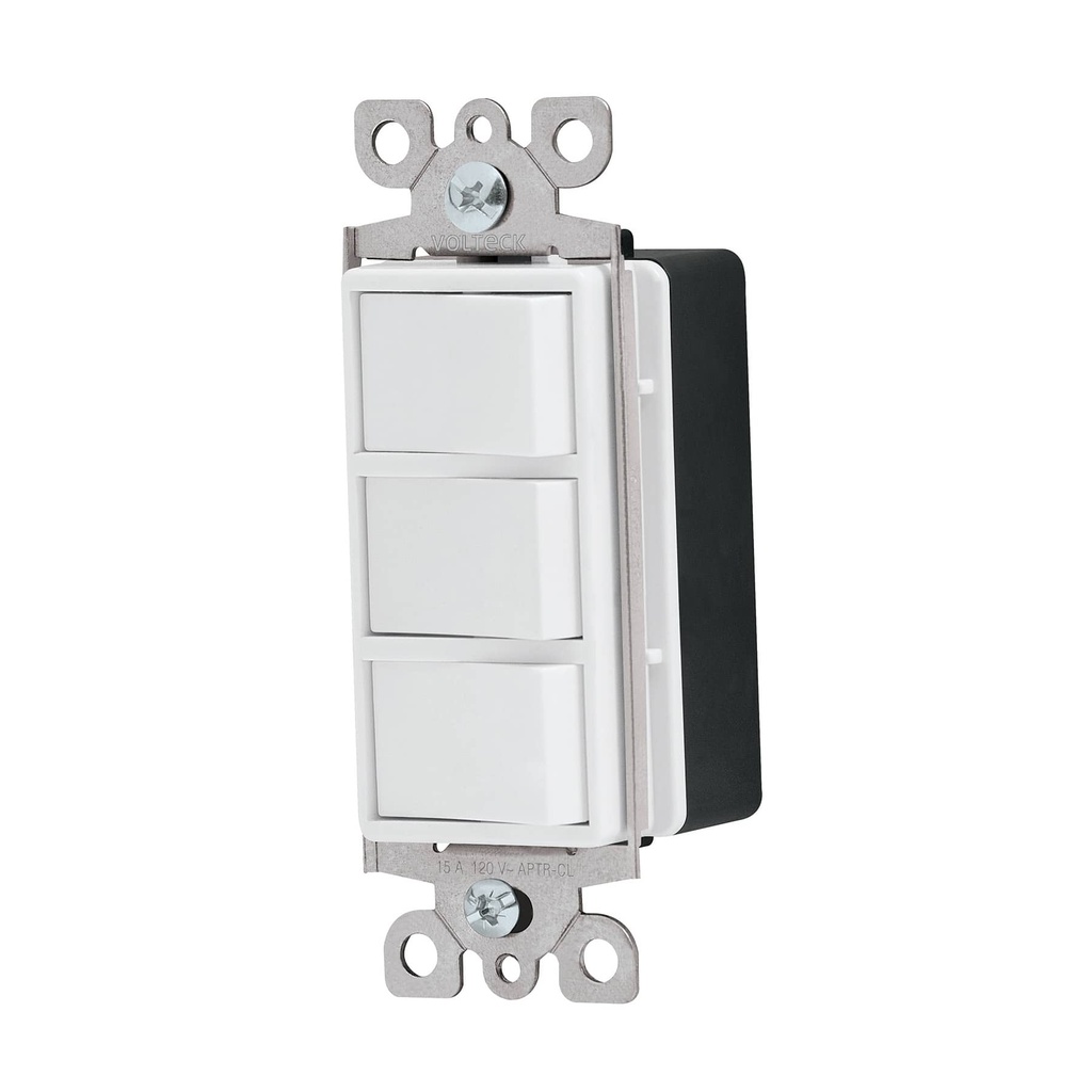 46007 / Interruptor triple, línea Classic, Volteck