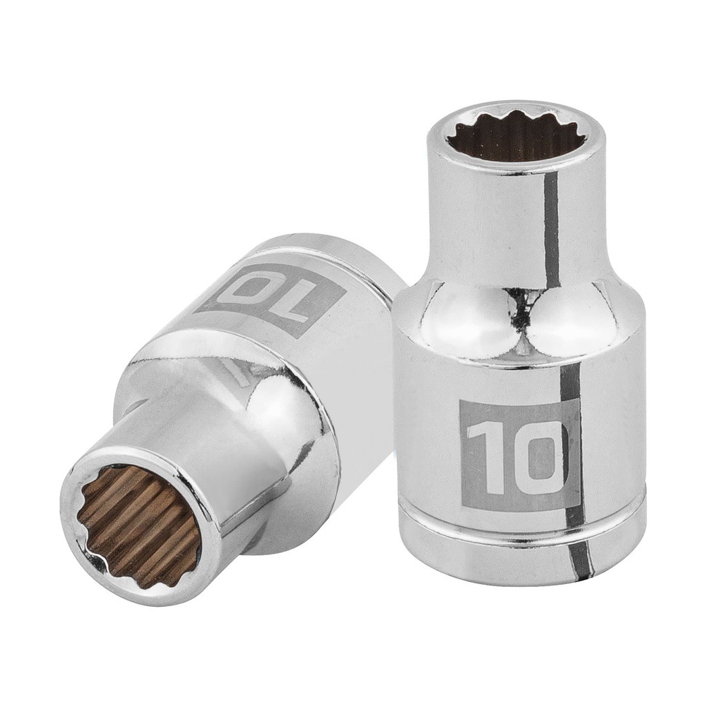 13524 / Dado de 10 mm, 12 puntas, cuadro 1/2', Truper