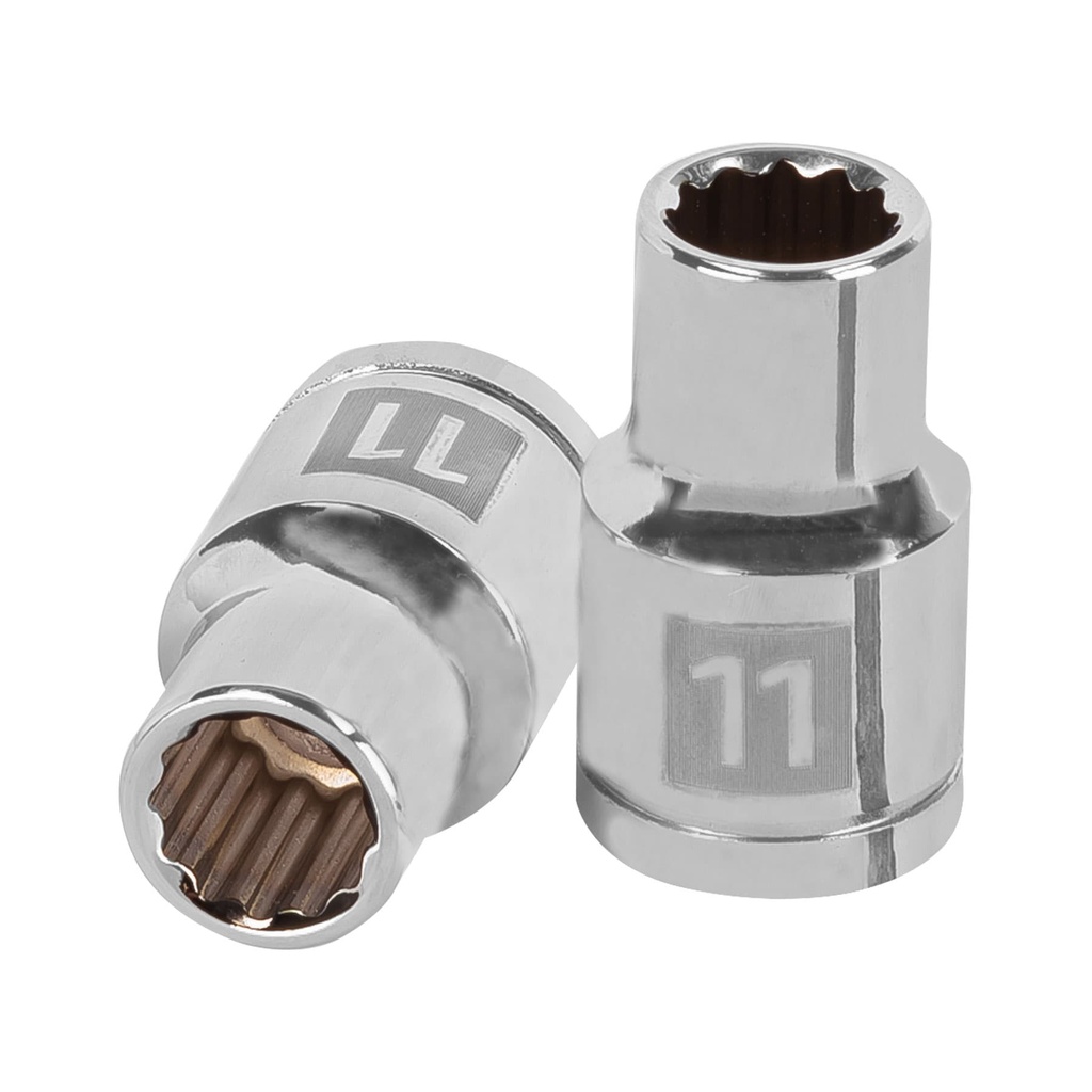 13525 / Dado de 11 mm, 12 puntas, cuadro 1/2', Truper