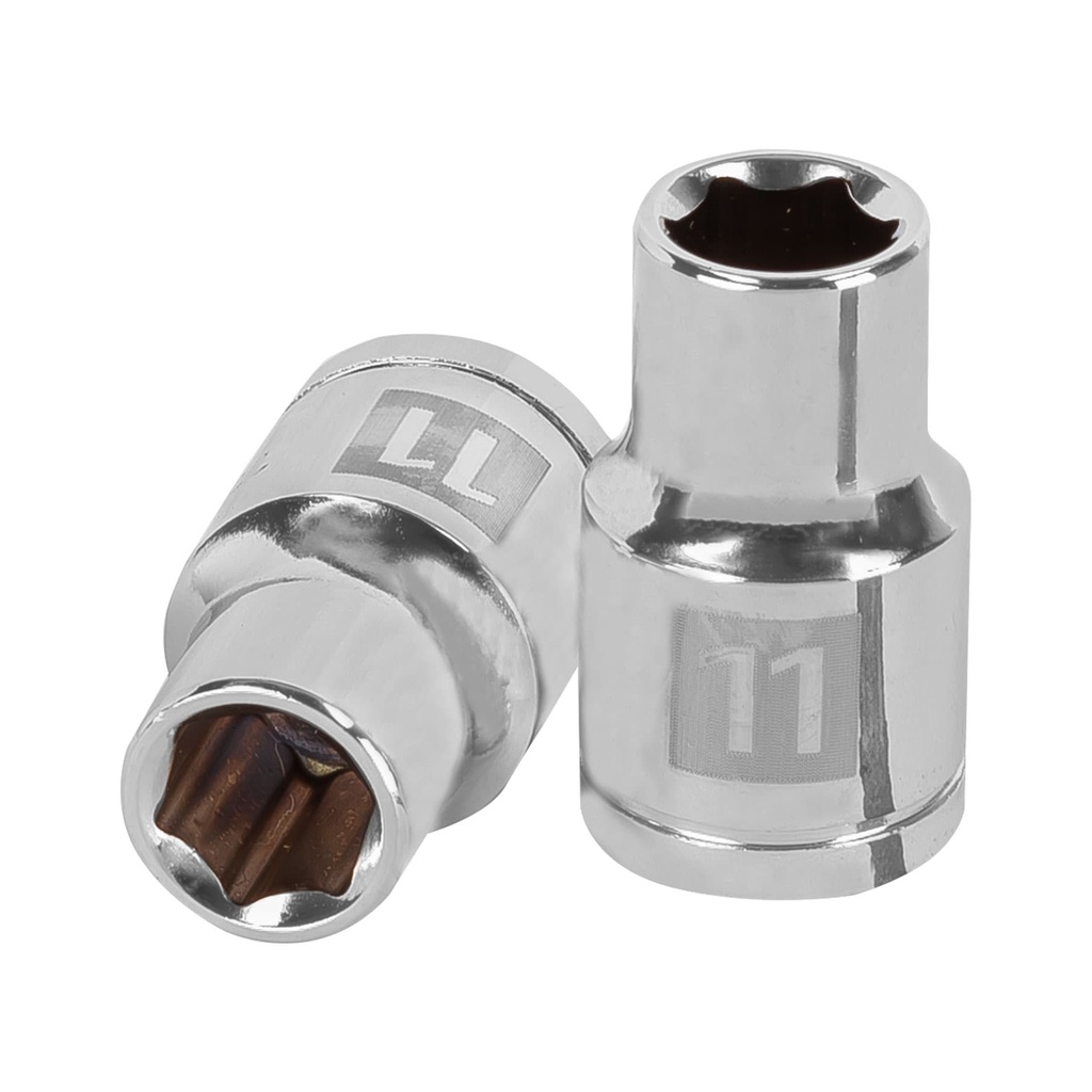 13261 / Dado de 11 mm, 6 puntas, cuadro 1/2', Truper