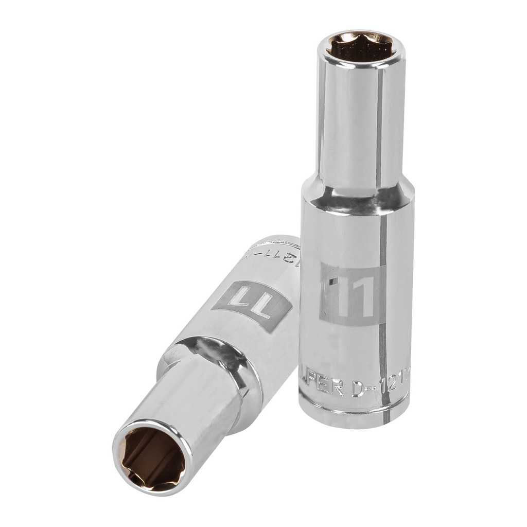 13351 / Dado largo de 11 mm, 6 puntas, cuadro 1/2', Truper