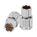 13526 / Dado de 12 mm, 12 puntas, cuadro 1/2', Truper