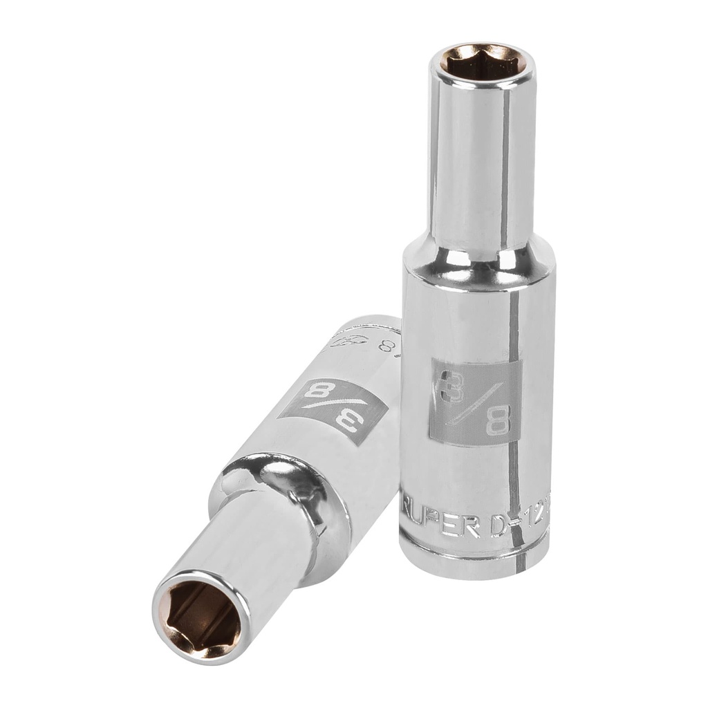 13323 / Dado largo de 3/8', 6 puntas, cuadro 1/2', Truper