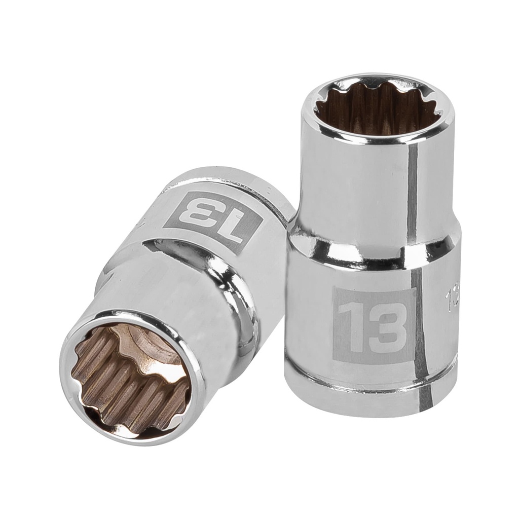 13527 / Dado de 13 mm, 12 puntas, cuadro 1/2', Truper