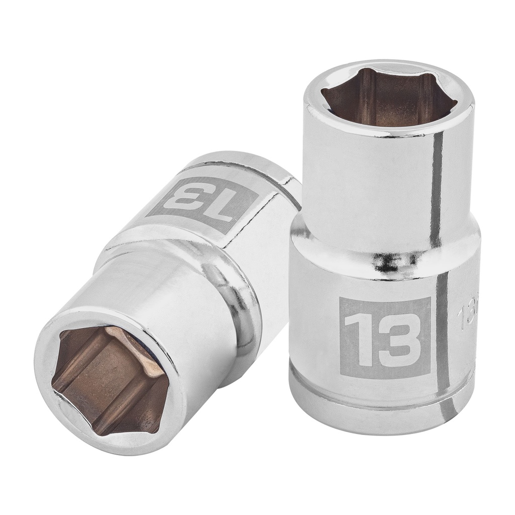 13263 / Dado de 13 mm, 6 puntas, cuadro 1/2', Truper