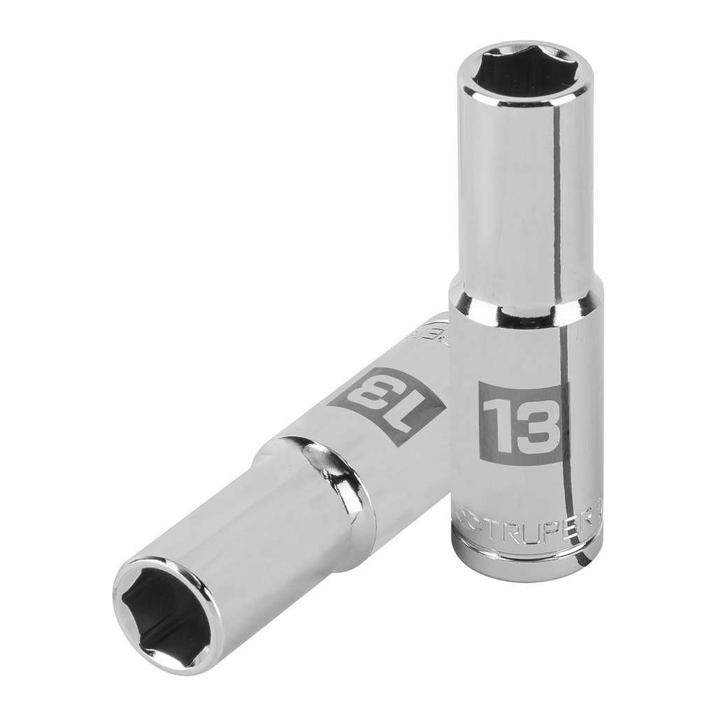 13353 / Dado largo de 13 mm, 6 puntas, cuadro 1/2', Truper