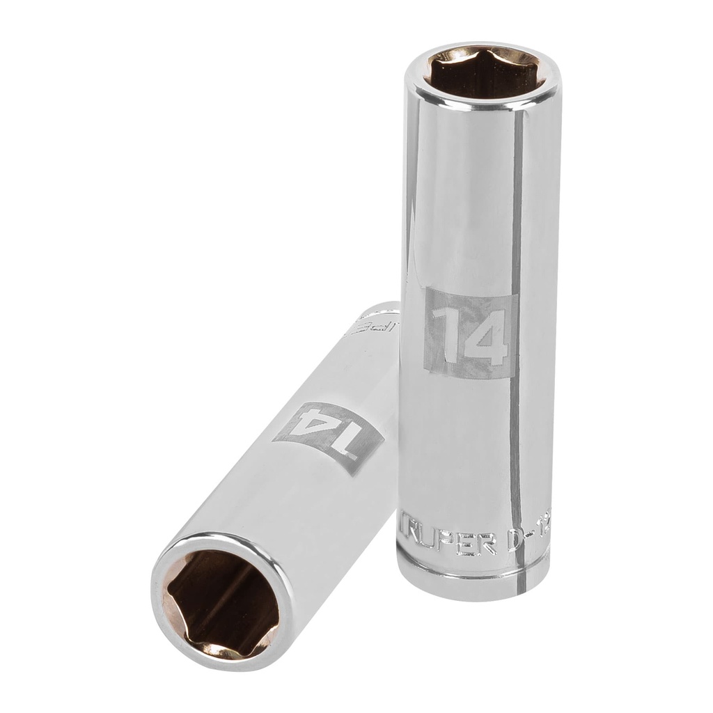 13354 / Dado largo de 14 mm, 6 puntas, cuadro 1/2', Truper
