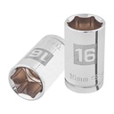 13266 / Dado de 16 mm, 6 puntas, cuadro 1/2', Truper