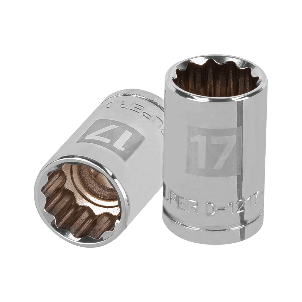13531 / Dado de 17 mm, 12 puntas, cuadro 1/2', Truper