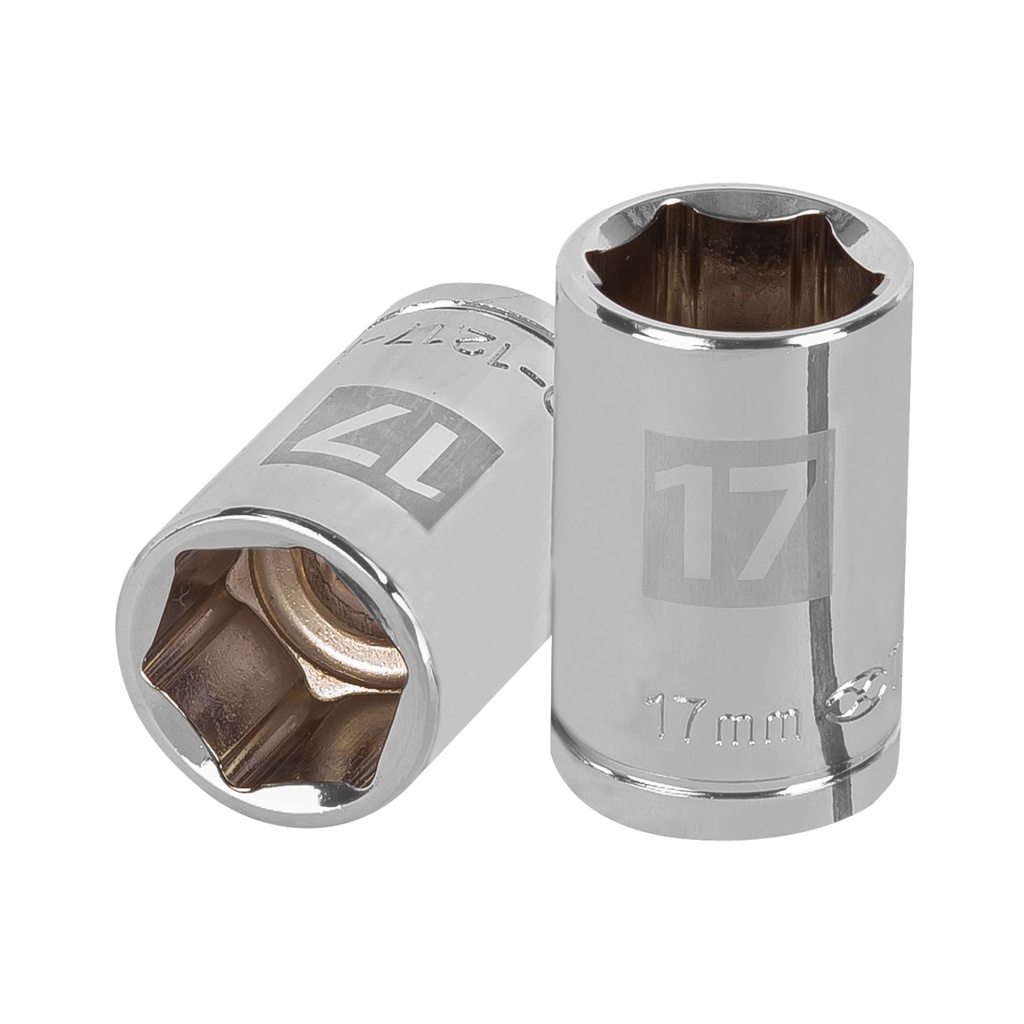 13267 / Dado de 17 mm, 6 puntas, cuadro 1/2', Truper