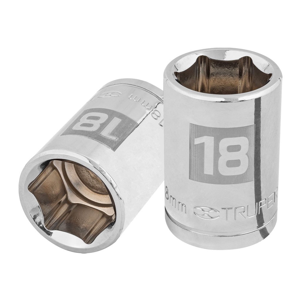 13268 / Dado de 18 mm, 6 puntas, cuadro 1/2', Truper