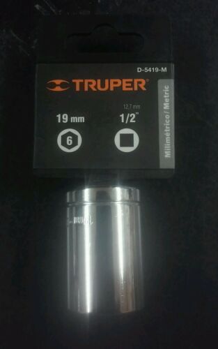 13269 / Dado de 19 mm, 6 puntas, cuadro 1/2', Truper