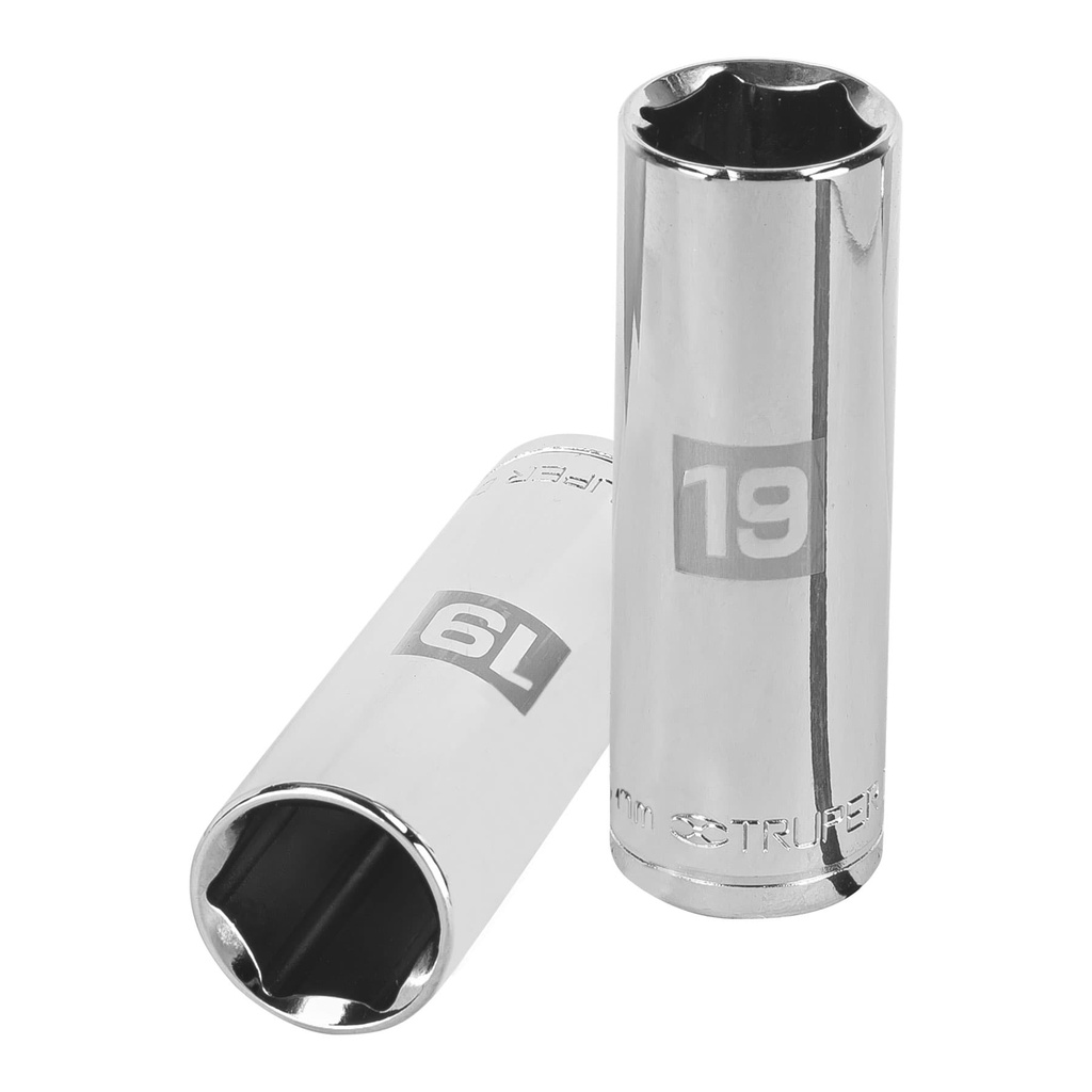 13359 / Dado largo de 19 mm, 6 puntas, cuadro 1/2', Truper
