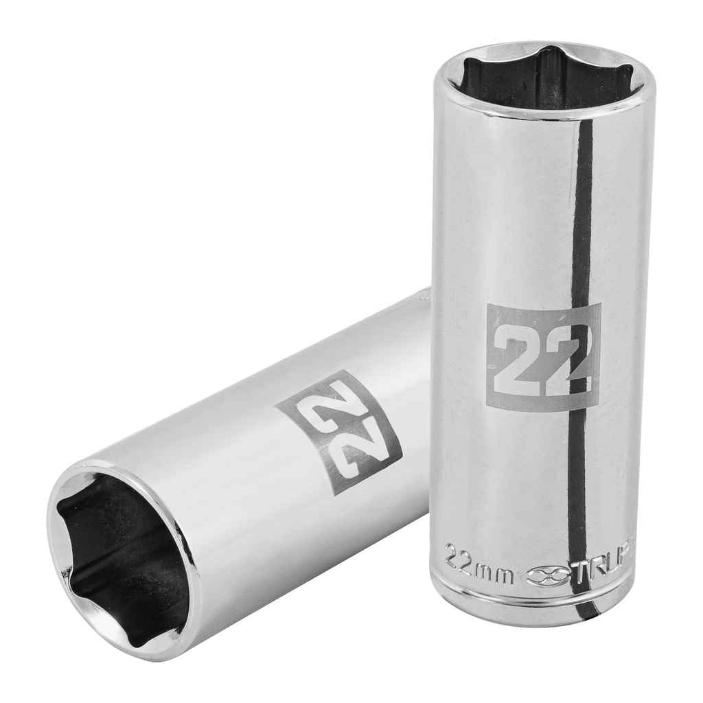 101010 / Dado largo de 22 mm, 6 puntas, cuadro 1/2', Truper