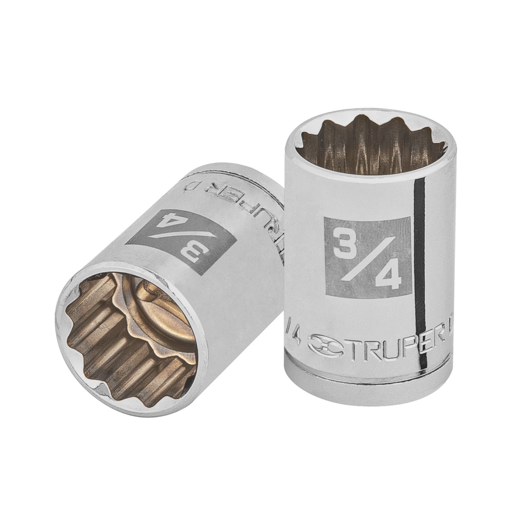 13306 / Dado de 3/4', 12 puntas, cuadro 1/2', Truper