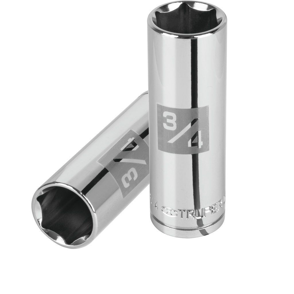 13329 / Dado largo de 3/4', 6 puntas, cuadro 1/2', Truper
