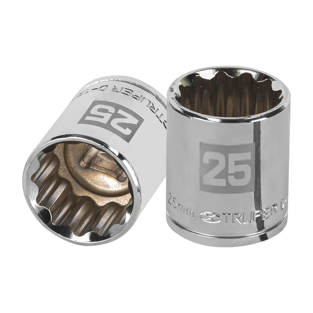 13539 / Dado de 25 mm, 12 puntas, cuadro 1/2', Truper