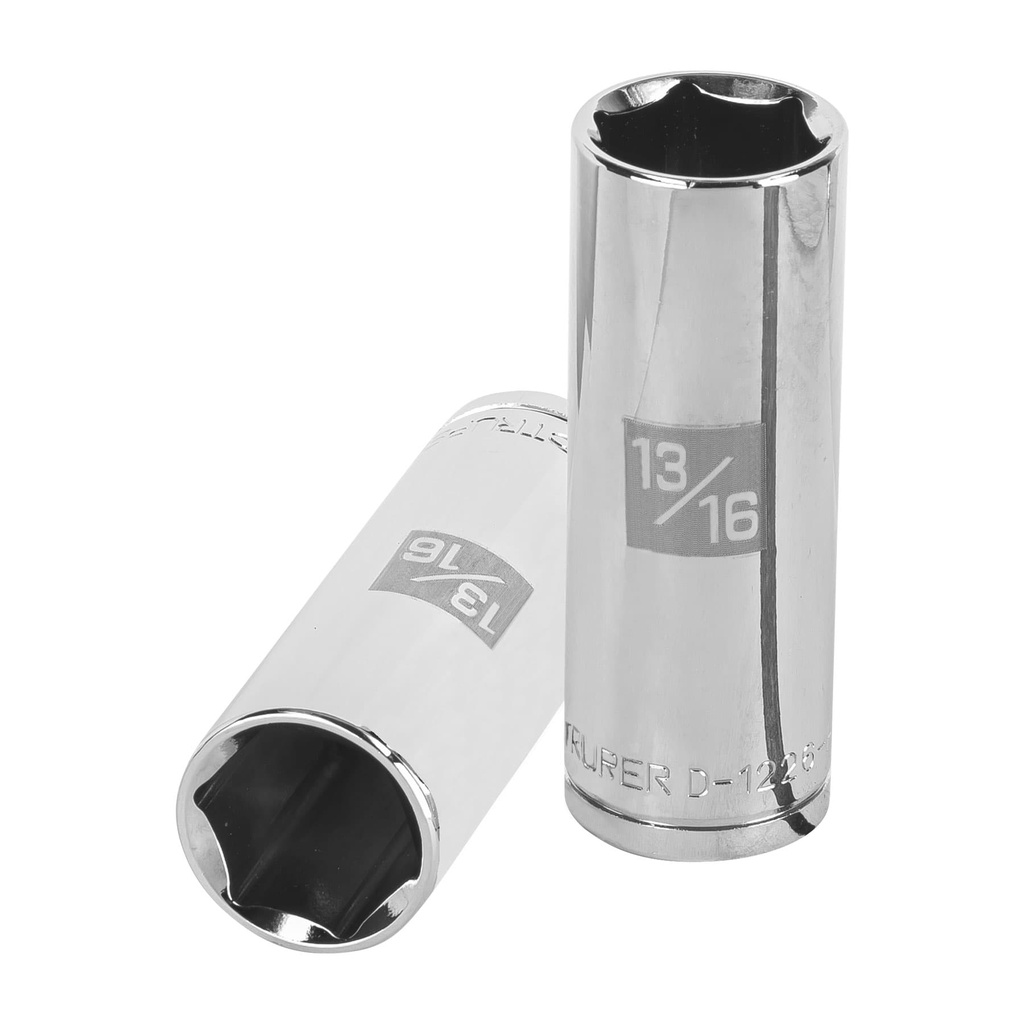 13330 / Dado largo de 13/16', 6 puntas, cuadro 1/2', Truper