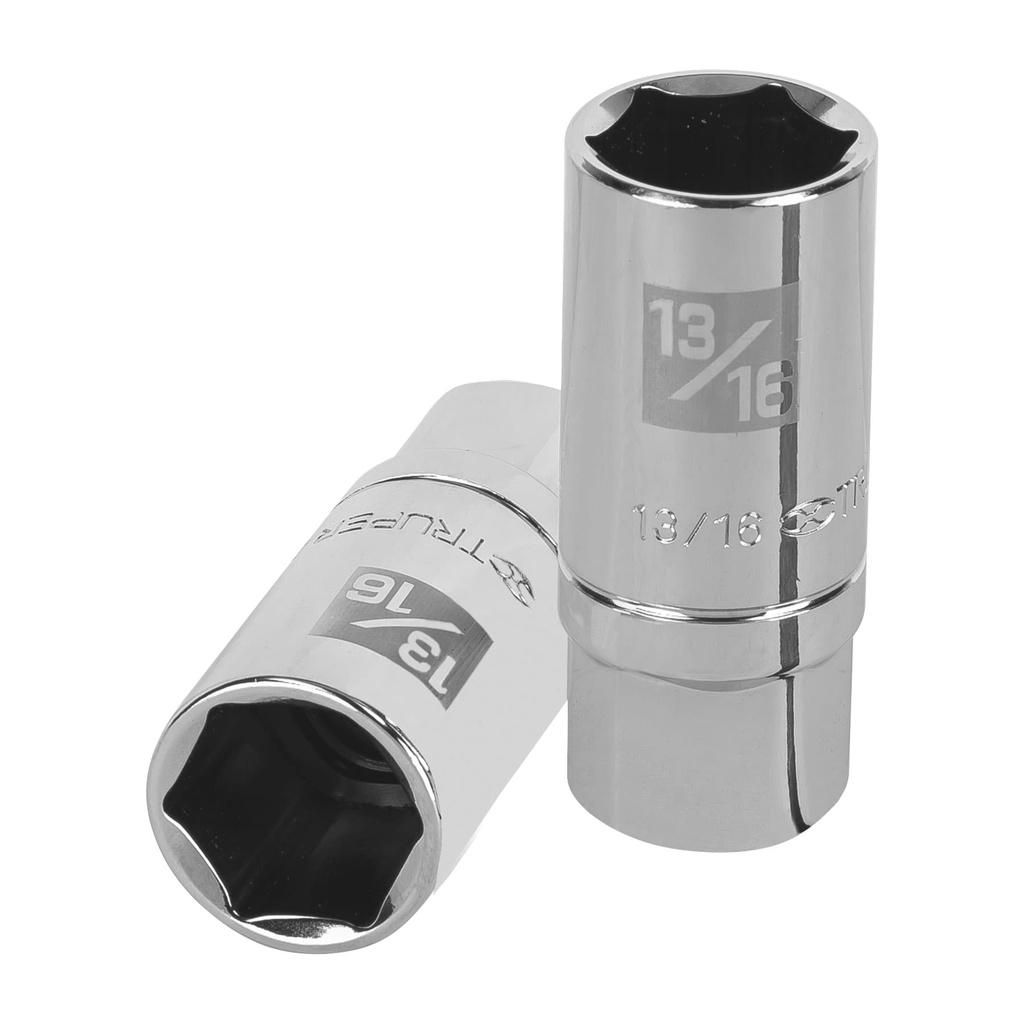13366 / Dado largo para bujía de 13/16', 6 puntas, cuadro 1/2', Truper