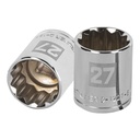 13541 / Dado de 27 mm, 12 puntas, cuadro 1/2', Truper