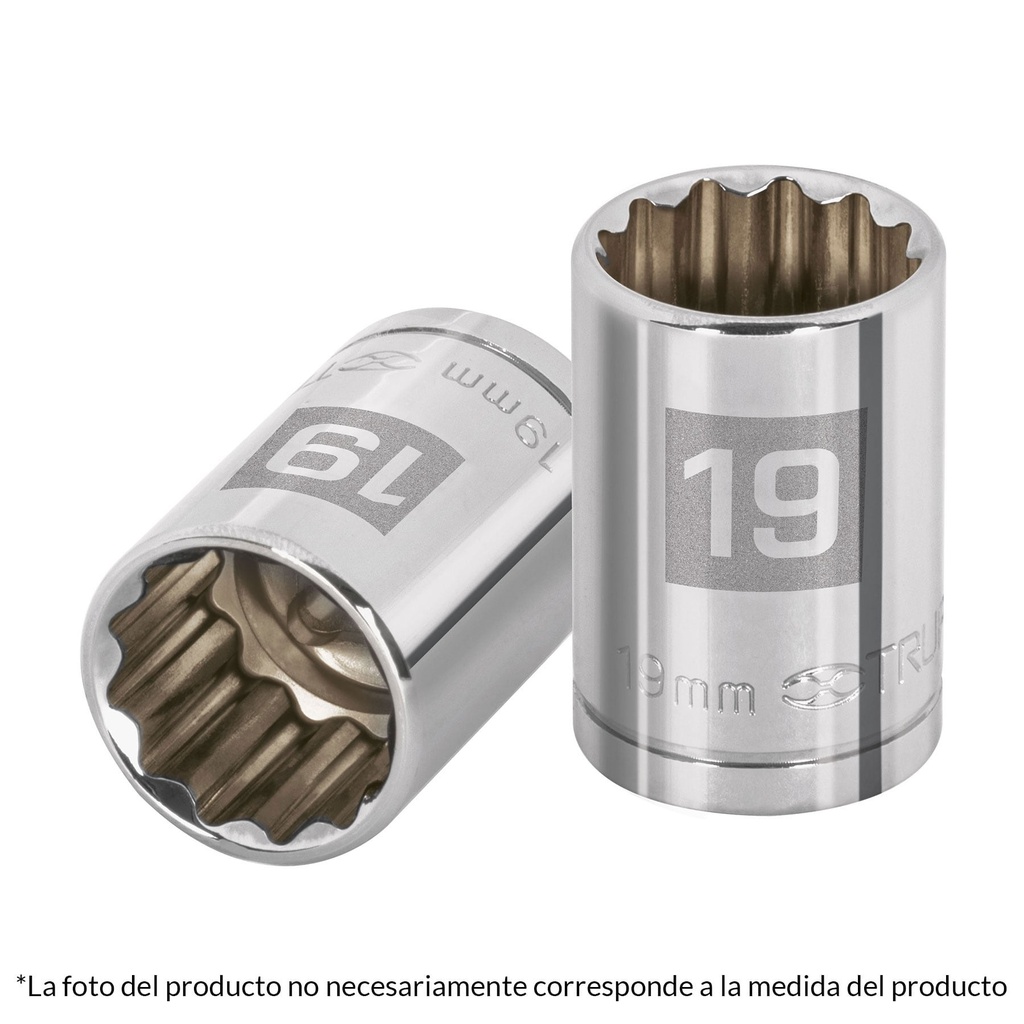 13543 / Dado de 29 mm, 12 puntas, cuadro 1/2', Truper