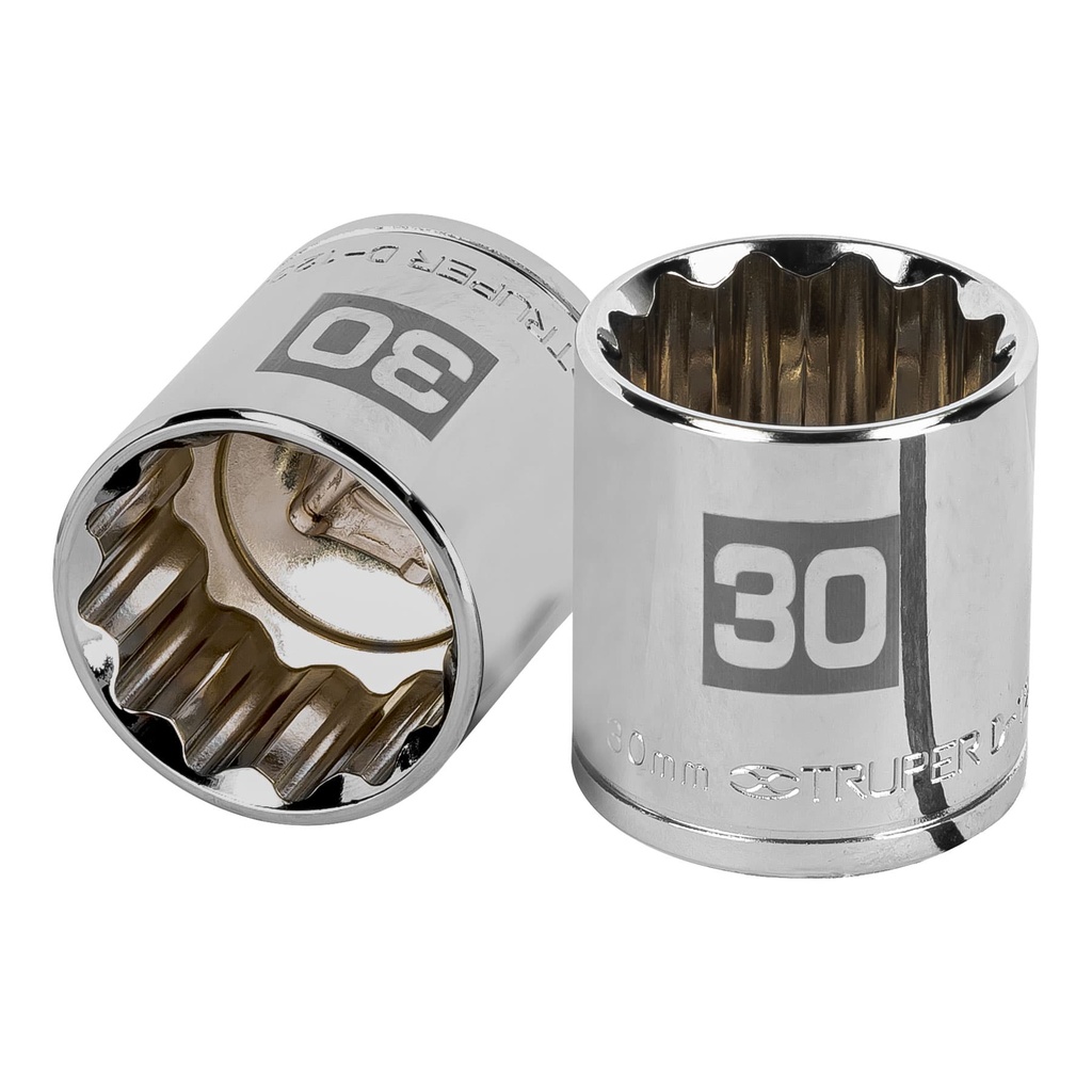13544 / Dado de 30 mm, 12 puntas, cuadro 1/2', Truper
