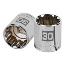 13544 / Dado de 30 mm, 12 puntas, cuadro 1/2', Truper