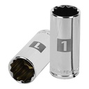 13370 / Dado largo de 1', 12 puntas, cuadro 1/2', Truper