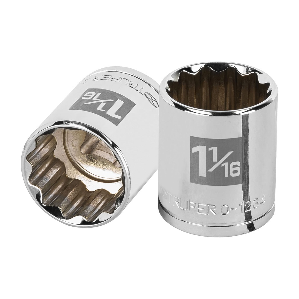 13311 / Dado de 1-1/16', 12 puntas, cuadro 1/2', Truper