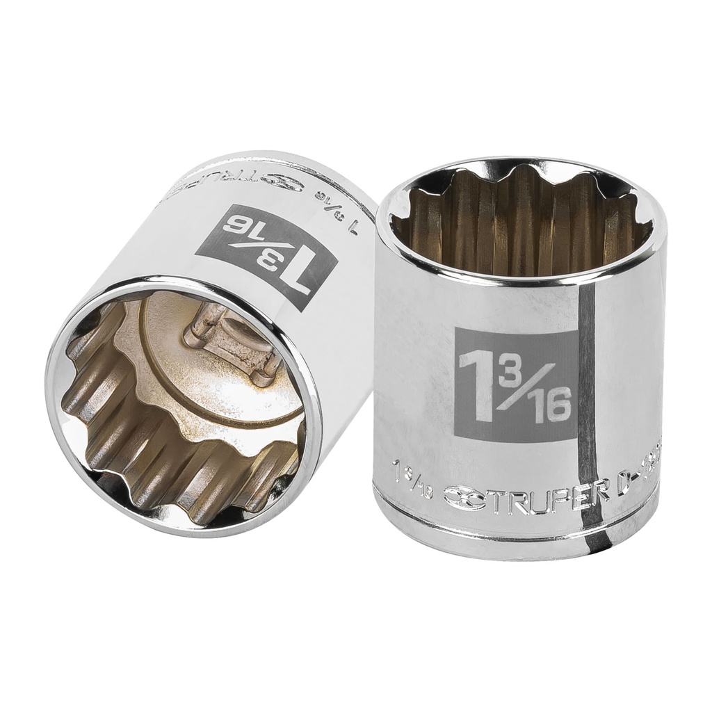 13313 / Dado de 1-3/16', 12 puntas, cuadro 1/2', Truper