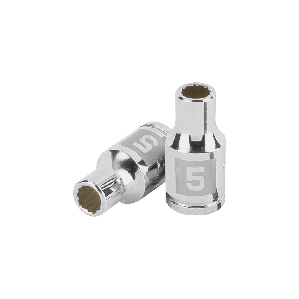 100974 / Dado de 5 mm, 12 puntas, cuadro 1/4', Truper